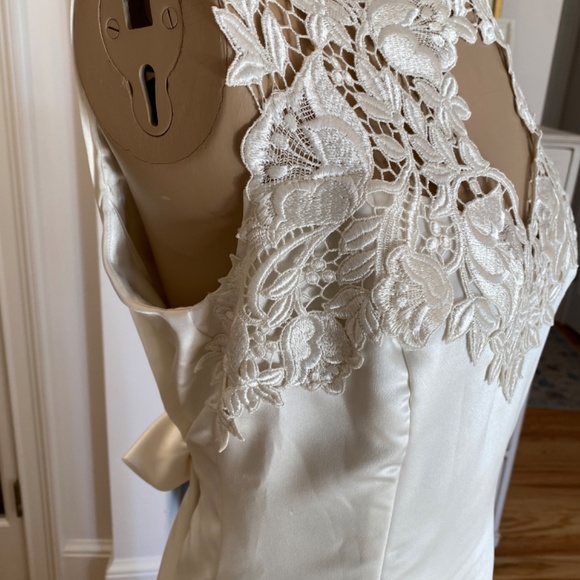 JESSICA MCCLINTOCK VINTAGE BRIDAL GOWN OFF WHITE - SIZE 10 - Picture 6 of 16